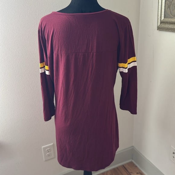 Arizona State Sun Devils sleepwear long T-shirt V neck stripe sleeves‎ Sz LG - Picture 4 of 5